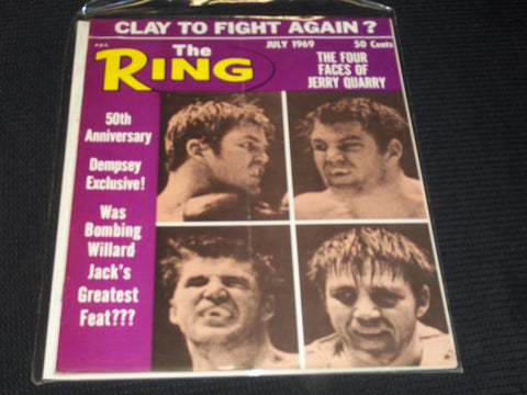 1969 JULY THE RING MAGAZINE - JERRY QUARRY FRONT COVER - E 3947