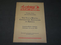 1924 FEBRUARY THE TILE & MANTEL CONTRACTORS 21ST CONVENTION PROGRAM - J 3490