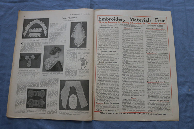 1912 AUG THE MODERN PRISCILLA MAGAZINE - ILLUSTRATIONS, STORIES & ADS - SP 4782I