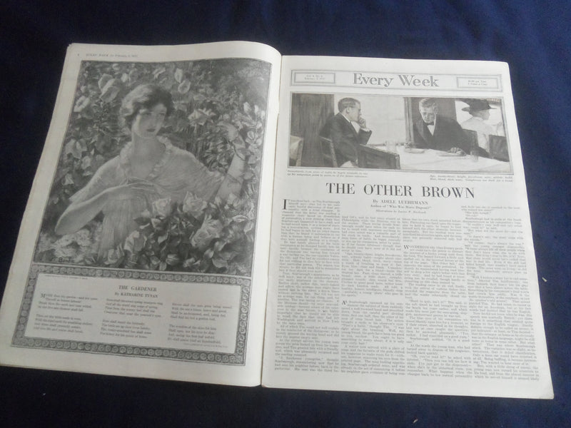 1917 FEBRUARY 5 EVERY WEEK MAGAZINE - GREAT ILLUSTRATED FRONT COVER - B 4164U