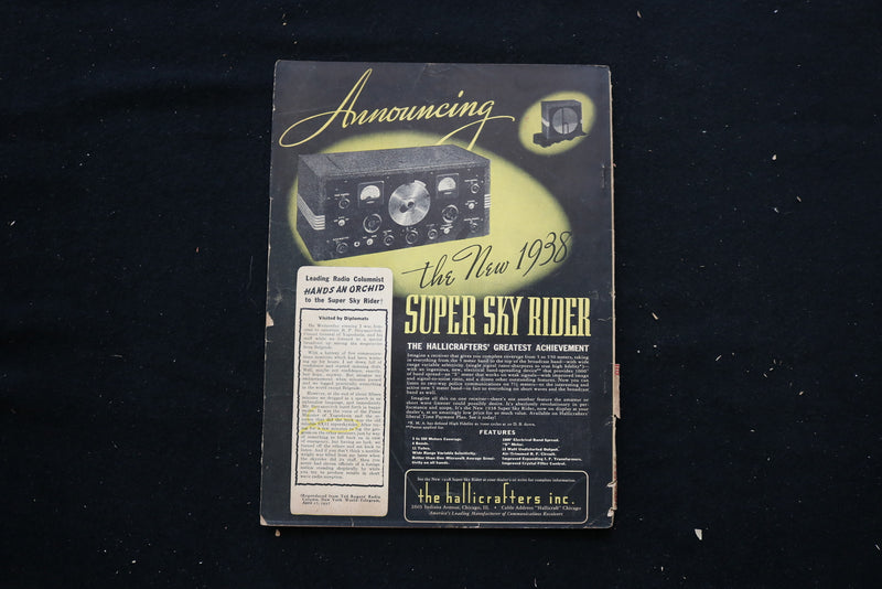 1937 JULY RADIO NEWS AND THE SHORT WAVE MAGAZINE - WORKSHOP COVER - E 10583