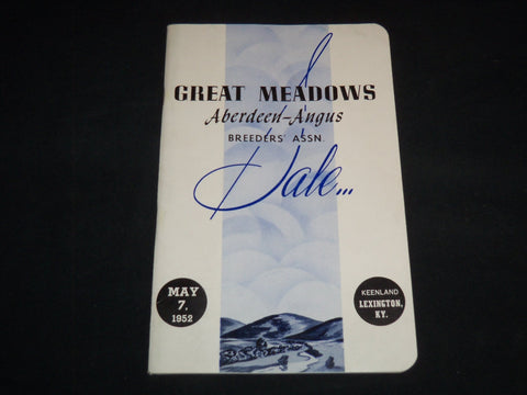 1952 GREAT MEADOWS BREEDERS ASSN. SALE - KEENLAND - KENTUCKY - J 9081