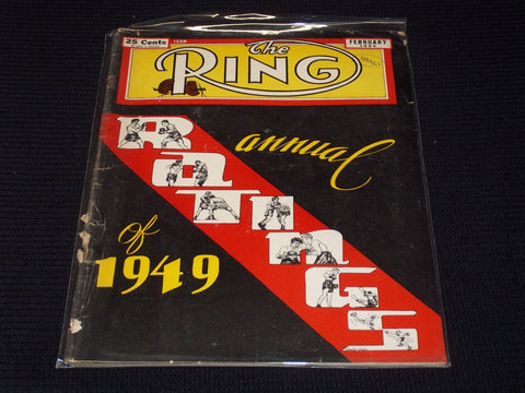 1950 FEBRUARY THE RING MAGAZINE - ANNUAL RATINGS ISSUE FRONT COVER - E 3990