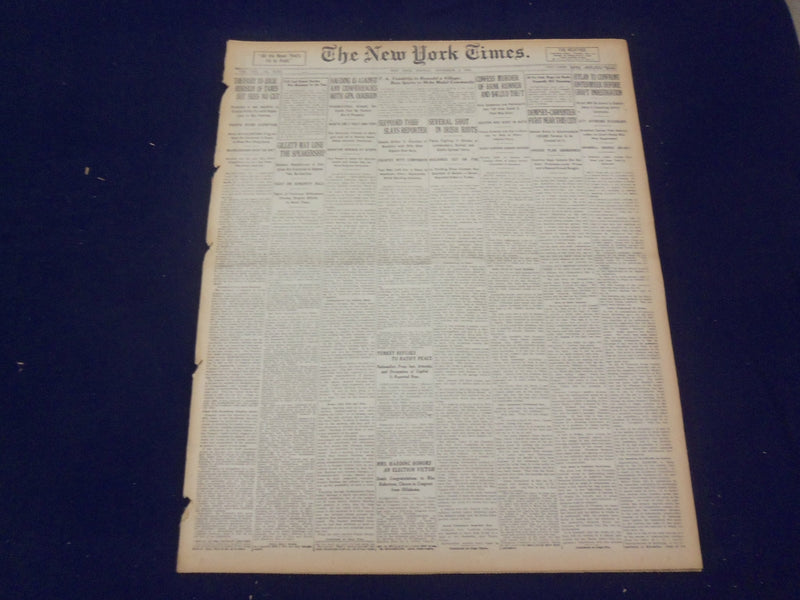 1920 NOVEMBER 8 NEW YORK TIMES- DEMPSEY-CARPENTIER FIGHT NEAR THIS CITY- NT 8448