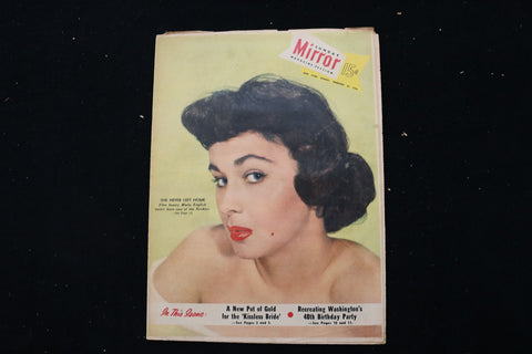 1954 FEBRUARY 21 SUNDAY MIRROR MAGAZINE - MARLA ENGLISH COVER - E 26289