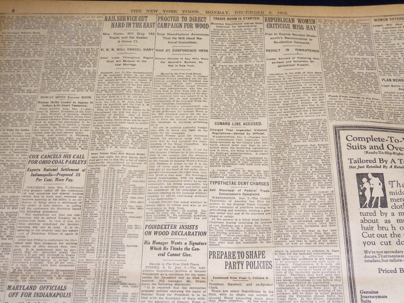 1919 DECEMBER 8 NEW YORK TIMES - NOSKE WILL REFUSE TO SIGN PROTOCOL - NT 7949