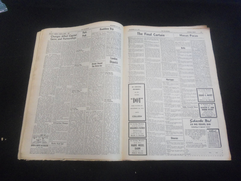 1951 DECEMBER 29 THE BILLBOARD NEWSPAPER - ARTICLES, PHOTOS & ADS - NP 5721