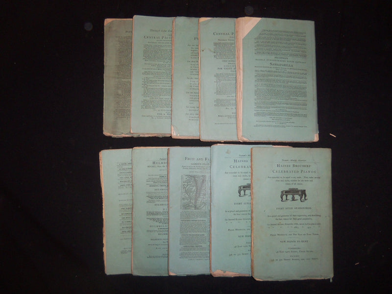 1868 PUTNAM'S MONTHLY MAGAZINE - LOT OF 10 ISSUES - WR 1161