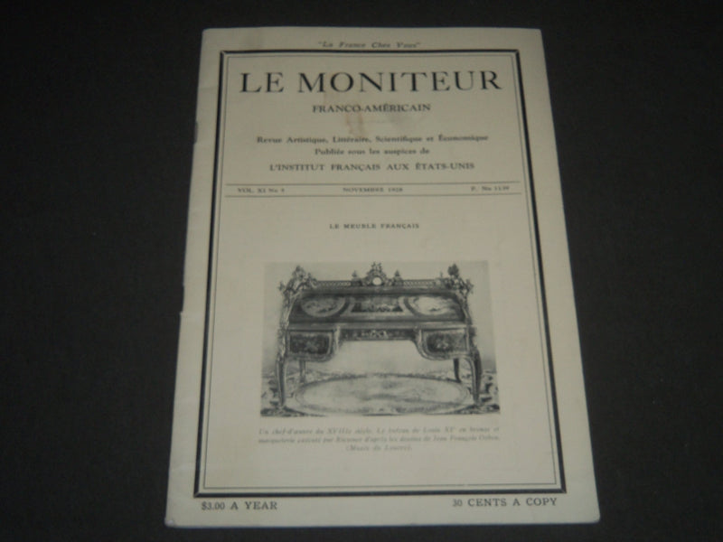 1928-1929 LE MONITEUR FRANCO-AMERICAIN MAGAZINE LOT OF 3 - J 2547