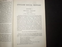 1946 ENGLISH SOCIAL HISTORY HARDCOVER BOOK BY G.M. TREVELYAN - KD 9205