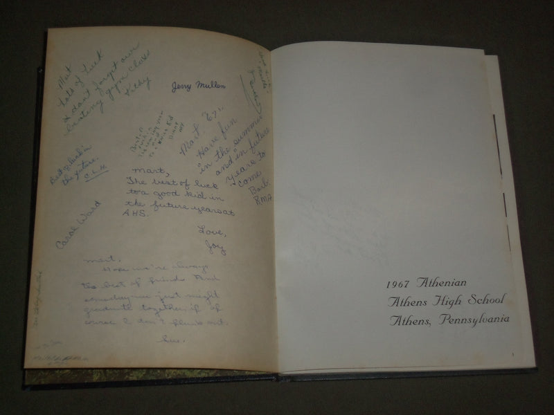 1967 ATHENIAN ATHENS HIGH SCHOOL YEARBOOK - PENNSYLVANIA - PHOTOS - YB 1303