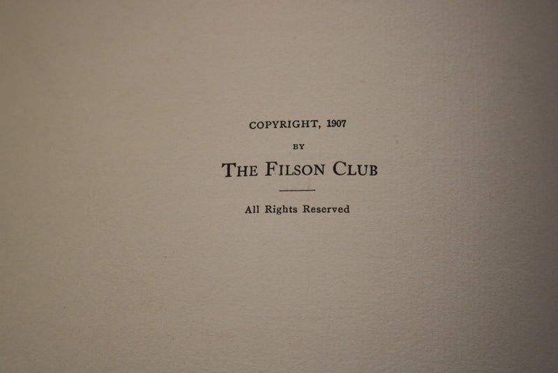 1907 FILSON CLUB #22 THE QUEST FOR A LOST RACE HARDCOVER BOOK - KD 9716