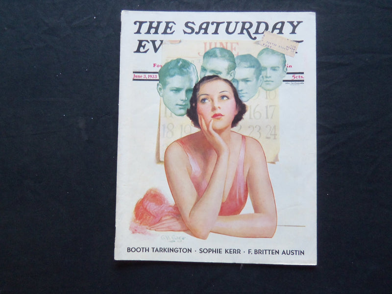 1933 JUNE 3 THE SATURDAY EVENING POST MAGAZINE - ILLUSTRATED COVER - SP 1515