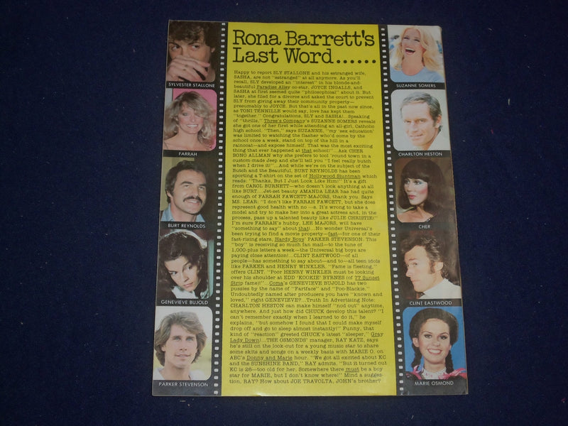 1978 AUGUST RONA BARRETT'S GOSSIP MAGAZINE-ELVIS PRESLEY-PHOTOS/STORIES- ST 5971