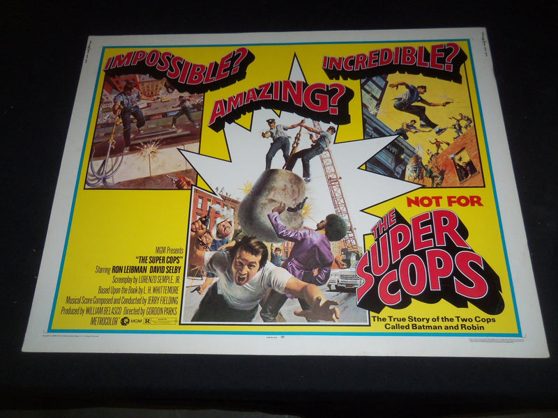 1974 THE SUPER COPS 1/2 SHEET MOVIE POSTER - RON LIEBMAN - P 296