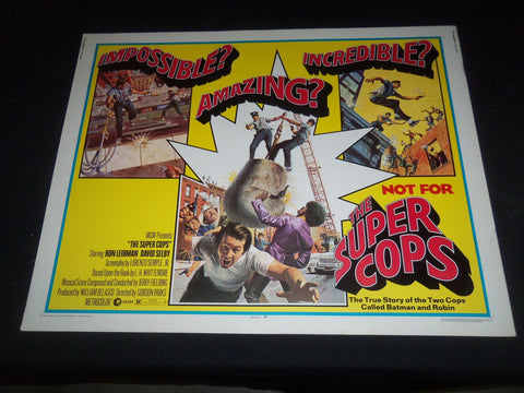 1974 THE SUPER COPS 1/2 SHEET MOVIE POSTER - RON LIEBMAN - P 296