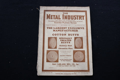1930 SEPTEMBER THE METAL INDUSTRY MAGAZINE - SP 2617M