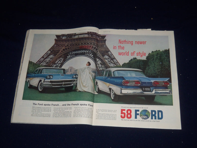 1957 NOVEMBER 23 THE SATURDAY EVENING POST MAGAZINE - ILLUSTRATED COVER- SP 5677