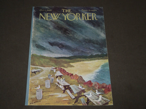 1966 OCTOBER 1 NEW YORKER MAGAZINE FRONT COVER ONLY - GREAT ART FOR FRAMING