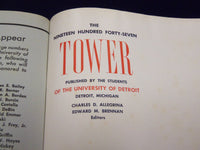 1947 TOWER UNIVERSITY OF DETROIT YEARBOOK - MICHIGAN - GREAT PHOTOS - YB 793