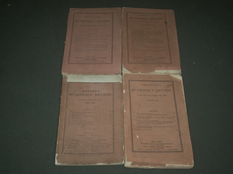 1847-1875 BROWNSON'S QUARTERLY REVIEW MAGAZINE LOT OF 14 ISSUES - WR 1180C