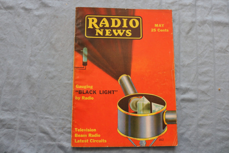 1931 MAY RADIO NEWS MAGAZINE - BLACK LIGHT COVER - ST 1006J