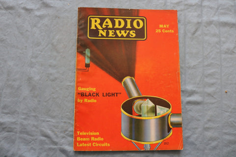 1931 MAY RADIO NEWS MAGAZINE - BLACK LIGHT COVER - ST 1006J