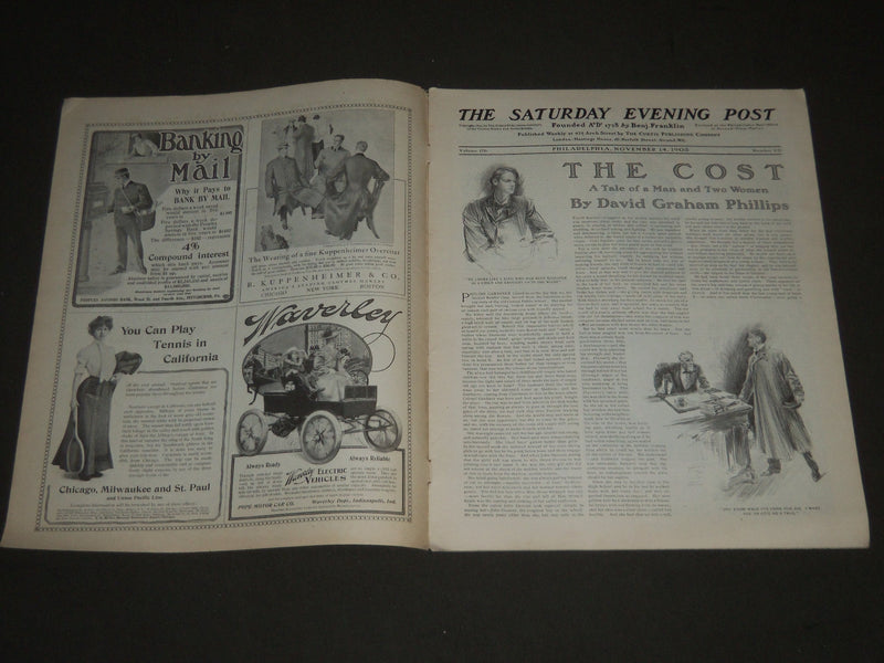 1903 NOV 14 THE SATURDAY EVENING POST MAGAZINE - HARRISON FISHER COVER - SP 711