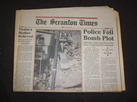 1997 AUGUST 1 THE SCRANTON TIMES NEWSPAPER - POLICE FOIL BOMB PLOT - NP 8370