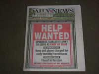 2018 DECEMBER 11 NEW YORK DAILY NEWS - HELP WANTED - WHITE HOUSE CHIEF OF STAFF