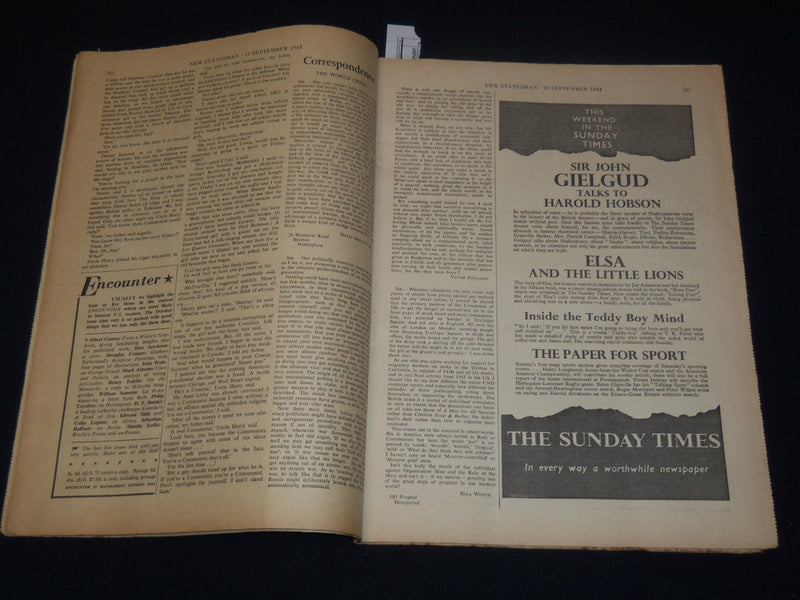 1961 SEPT 22 NEW STATESMAN WEEK-END REVIEW MAGAZINE - AFTER HAMMARSKJOLD- K 2055