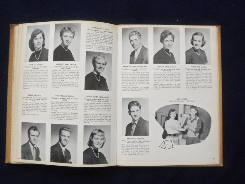1955 SHADOWS HENRY B. WHITEHORNE HIGH SCHOOL YEARBOOK - VERONA, NJ - YB 3019