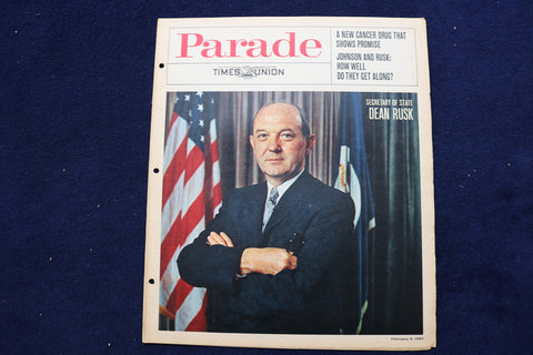 1964 FEBRUARY 9 PARADE MAGAZINE - DEAN RUSK COVER - E 22399