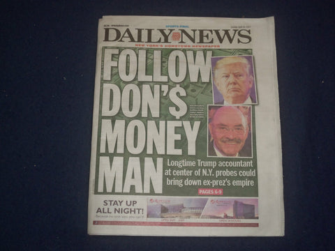 2021 APRIL 25 NEW YORK DAILY NEWS NEWSPAPER -ALLEN WEISSELBERG TRUMP'S MONEY MAN