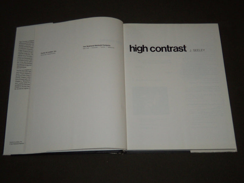 1980 HIGH CONTRAST BY J. SEELEY HARDCOVER BOOK - KD 3844