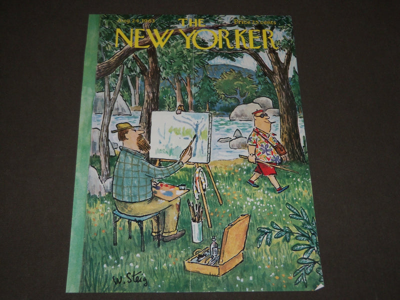 1963 AUGUST 24 NEW YORKER MAGAZINE FRONT COVER ONLY - GREAT ART FOR FRAMING