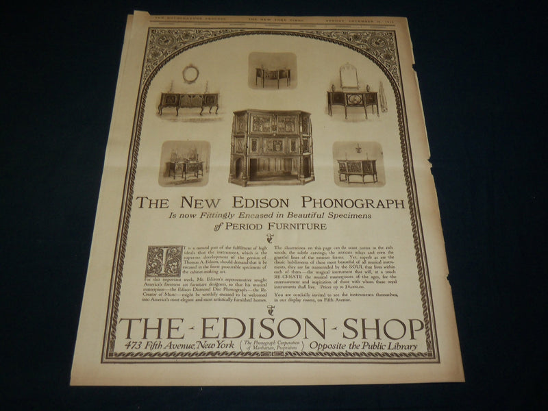 1916 DECEMBER 10 NEW YORK TIMES ROTO PICTURE SECTION - BILLIE BURKE - NT 8960