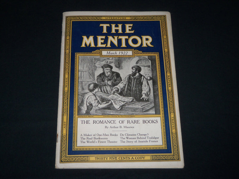1922 MARCH THE MENTOR MAGAZINE - MAXFIELD PARRISH ILLUSTRATIONS - J 3641