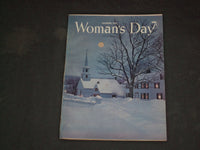 1952 DECEMBER WOMAN'S DAY MAGAZINE - SNOW COVERED HOUSE & CHURCH COVER - B 4049