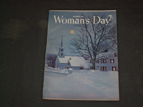 1952 DECEMBER WOMAN'S DAY MAGAZINE - SNOW COVERED HOUSE & CHURCH COVER - B 4049