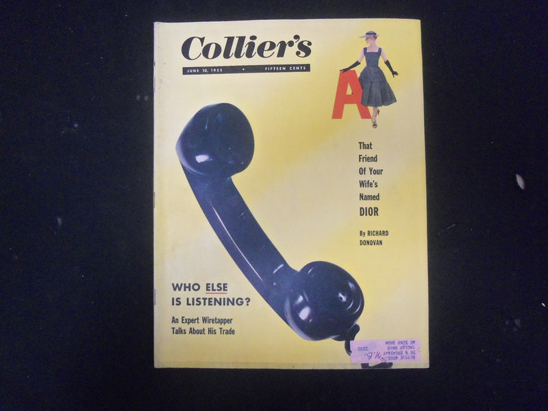 1955 JUNE 10 COLLIER'S MAGAZINE - GREAT ILLUSTRATIONS, ARTICLES & ADS - ST 4530
