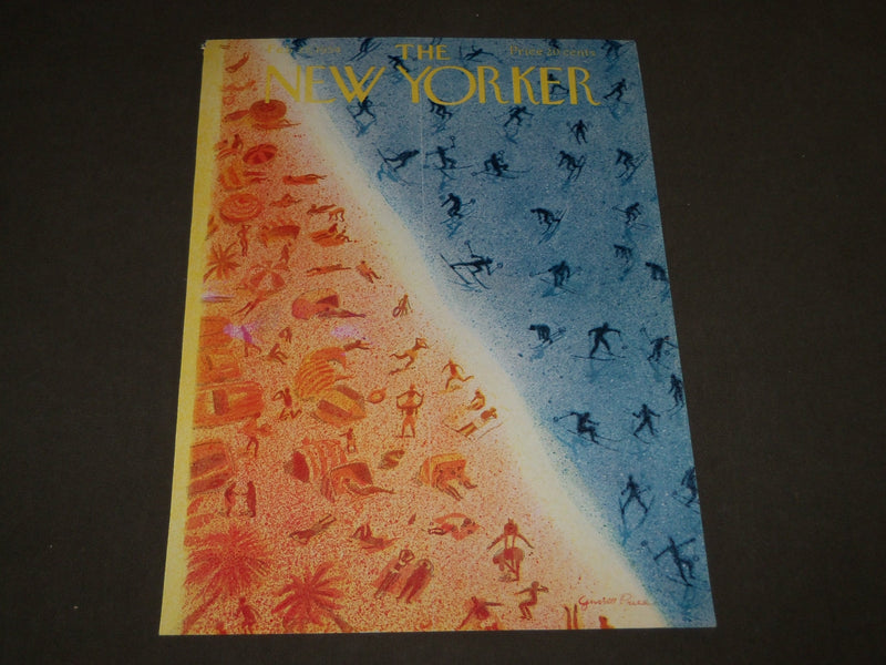 1954 FEBRUARY 27 NEW YORKER MAGAZINE FRONT COVER ONLY - GREAT ART FOR FRAMING