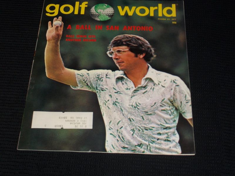 1977 OCTOBER 21 GOLF WORLD MAGAZINE - HALE IRWIN FRONT COVER - E 6606