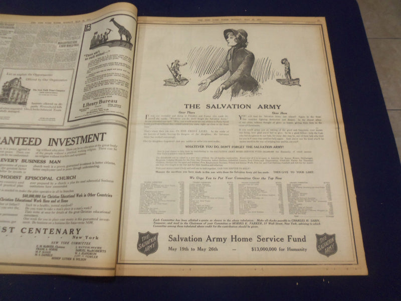 1919 MAY 19 NEW YORK TIMES - HAWKER IN BIPLANCE CROSSING THE OCEAN - NT 9252