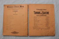1890 OTTO LANGEY'S TUTORS CLARINET & SLIDE TROMBONE- LOT OF 2- SOFTCOVER- K 3384