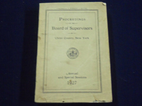 1927 PROCEEDINGS OF THE BOARD OF SUPERVISORS OF ULSTER COUNTY NEW YORK - J 1279