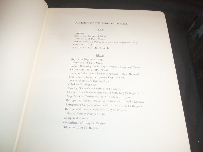 1968-1969 LLOYD'S REGISTER 2 BOUND VOLUMES - COMPLETE - R 584