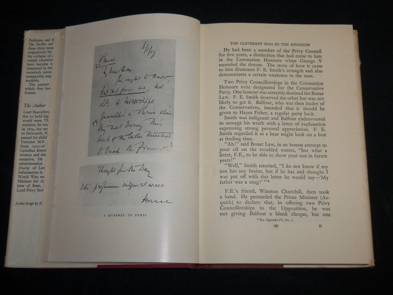 1956 MEN & POWER 1917-1918 HARDCOVER BOOK BY LORD BEAVERBROOK - KD 6933