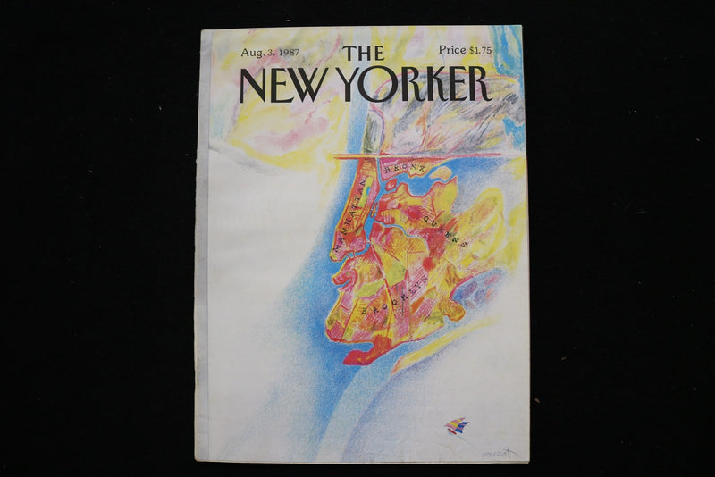 1987 AUGUST 3 NEW YORKER MAGAZINE - GREAT ILLUSTRATED COVER - NY 3288