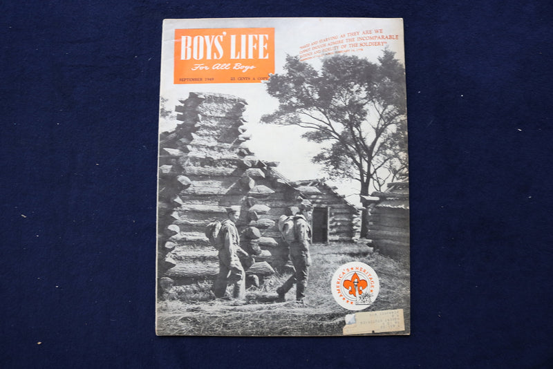 1949 SEPTEMBER BOYS' LIFE MAGAZINE - BOY SCOUTS BACK COVER - E 22125